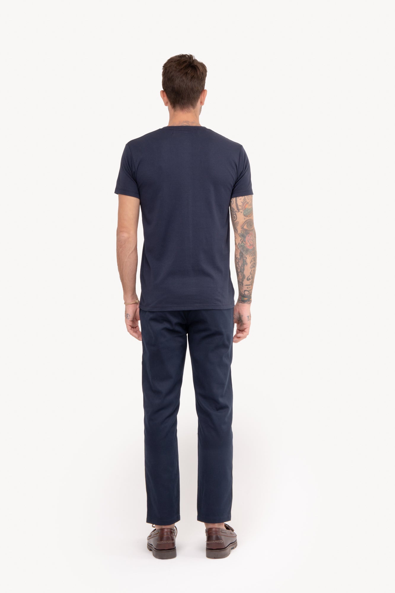 Calça Reta 100% Algodão com bolso faca - AZUL MARINHO