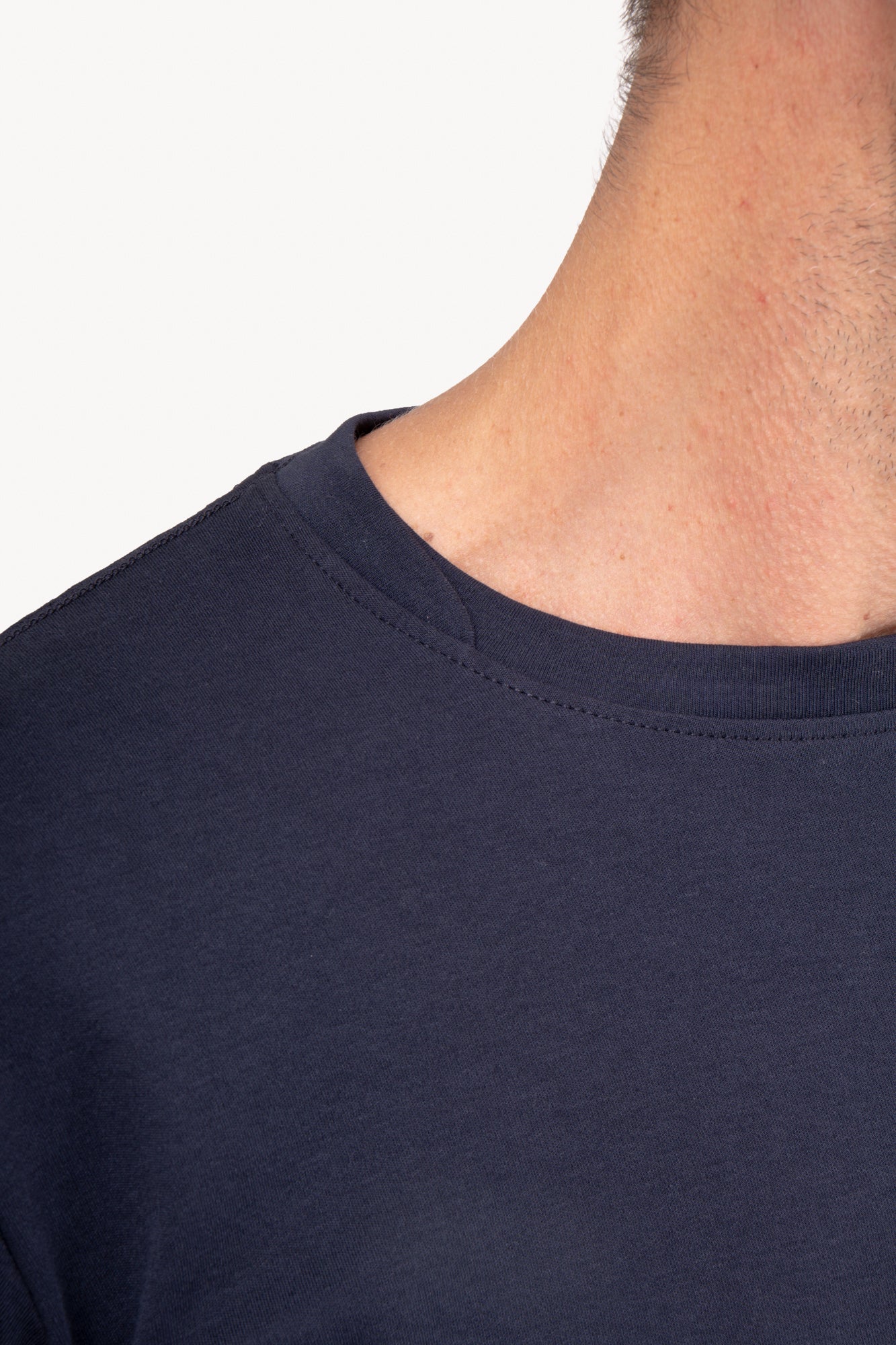 Camiseta básica algodão Pima manga curta - AZUL MARINHO